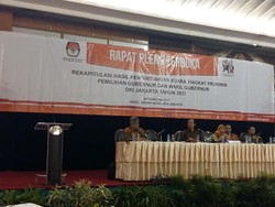 KPU DKI Gelar Pleno Rekapitulasi Perhitungan Suara Pilgub DKI
