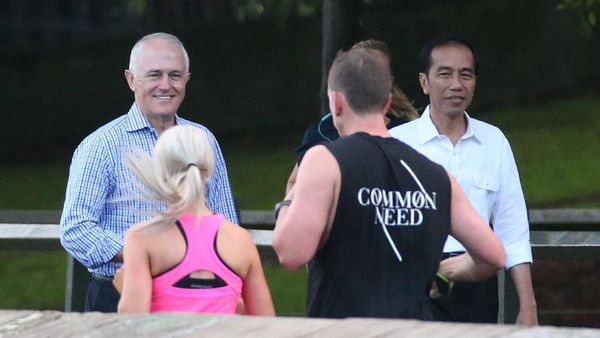 Intip Gaya Santai Jokowi-Turnbull di Sydney