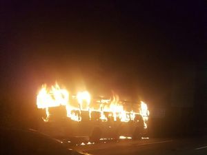 Bus Terbakar di Exit Tol Jatiasih, Lalin Macet 4 Km