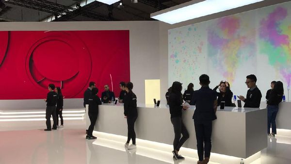 Mengintip persiapan booth OPPO di MWC