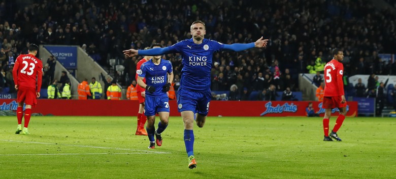 Leicester Bungkam Liverpool 3-1 Lewat Jamie Vardy