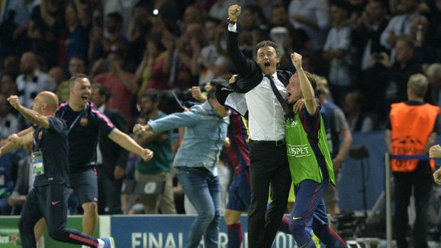 Luis Enrique berhasil mempersembahkan trigelar bagi Barcelona di tahun 2015.