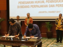 Sri Mulyani dan Ketua KPPU Teken MoU Awasi Harga Pangan