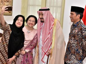 Mega, Jokowi dan Puan Wefie dengan Raja Salman