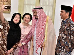 Mega, Jokowi dan Puan Wefie dengan Raja Salman
