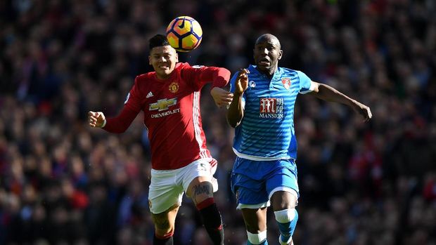 Marcos Rojo mencetak gol untuk MU saat menjamu Bournemouth