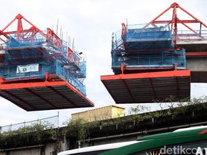 Pemasangan Box Girder MRT Jakarta