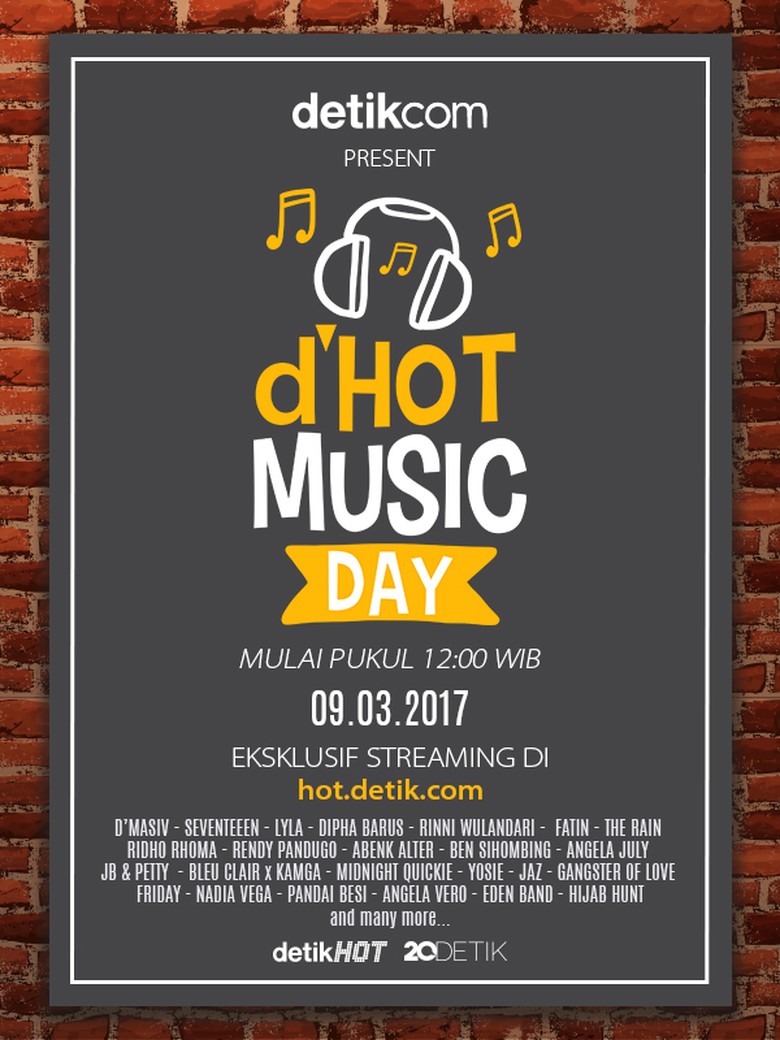 23 Musisi Bergabung, Ada Siapa Saja di dHOT Music Day Besok?