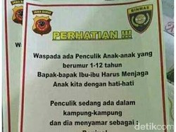 Kabar Viral Penculik Anak Berkeliaran di Sidoarjo Hoax