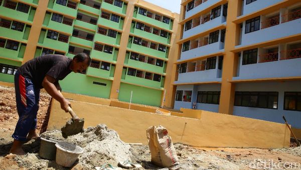 Pembangunan Rusun Marunda Blok D Hampir Rampung