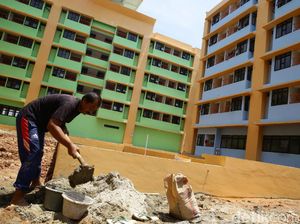 Pembangunan Rusun Marunda Blok D Hampir Rampung