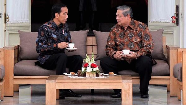 Momen Jokowi dan SBY Ngeteh Bareng di Istana