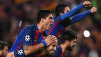 Dan pada akhirnya, Barcelona sukses membuat comeback nan dramatis di Camp Nou. Foto: Laurence Griffiths/Getty Images
