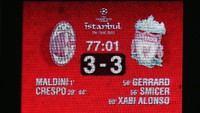 Final Liga Champions 2005 di Istanbul salah satu comeback terbail. Liverpool tertinggal 0-3 di babak pertama dari AC Milan, sebelum menyamakannya menjadi 3-3 di babak kedua. Liverpool keluar sebagai juara setelah menang adu penalti. (Foto: Clive Brunskill/Getty Images)
