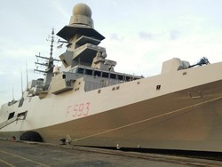 Saat Kapal Perang Italia Sandar di Pelabuhan Tanjung Priok