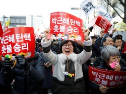 Warga Korsel Rayakan Pemakzulan Park Geun-Hye