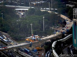 Simpang Susun Semanggi Tersambung 100% Malam Ini