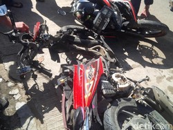 Begini Penampakan Motor dan Mobil yang Diseruduk Bus Primajasa di Purwakarta