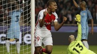 Kylian Mbappe-Lottin merayakan gol yang dicetak di menit ke-8. Pool/Eric Gaillard/Reuters/detikFoto.