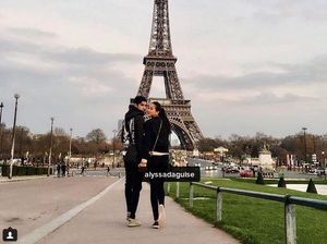Kemesraan Al Ghazali Susul Pacar ke Paris Bikin Iri