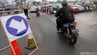 Uji Coba Contraflow di Margonda Depok
