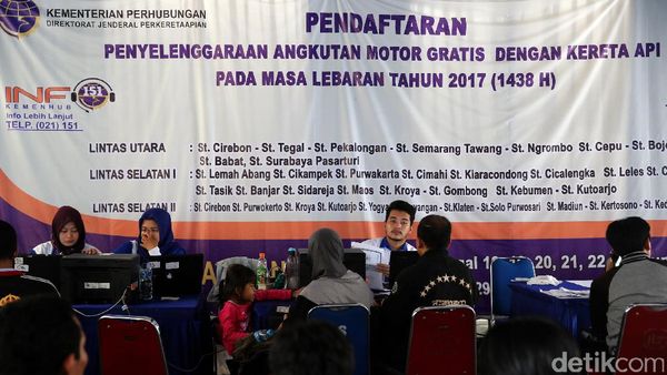 Mudik Gratis Motor via KA Diminati