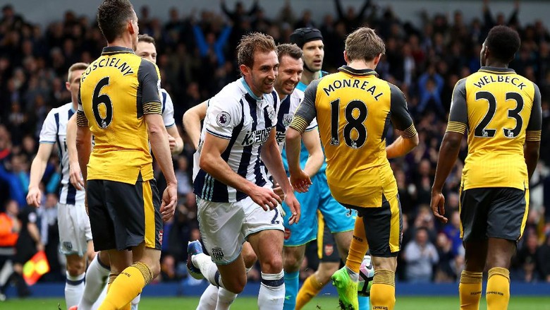 Arsenal Dipermalukan West Brom 1-3