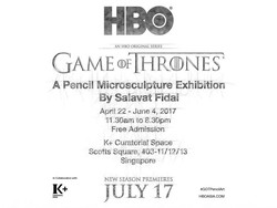 Pameran Ukiran Mikro Pensil Game of Thrones Digelar di Singapura April