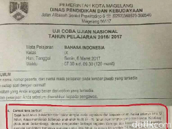 Nama Anies-Sandi Ada di Naskah Uji Coba UN di Kota Magelang
