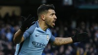 City bisa menyamakan kedudukan pada menit ke-69. Sontekan Sergio Aguero mengubah skor menjadi 1-1. Reuters/Andrew Yates.