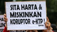 Aksi Dukung KPK Tuntaskan Korupsi e-KTP