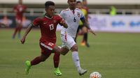 Febri Hariyadi mencetak gol spektakuler untuk menggandakan keunggulan Timnas Indonesia U-22.