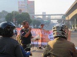 KPUD Jakbar Sosialisasi DPS di Perempatan Jalan