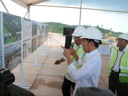 Capai 35%, Begini Penampakan Bendungan Sei Gong yang Disambangi Jokowi