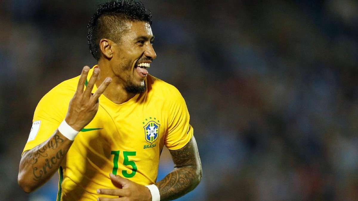 Pemain Brasil di Guangzhou Evegrande Paulinho (Foto: Reuters)