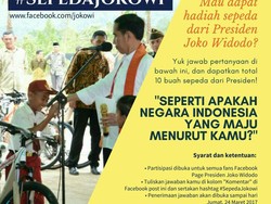 Harap Bersabar, Pemenang Kuis #SepedaJokowi Segera Diumumkan