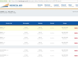 Situs PT KAI Bisa Diakses, Tiket H-2 Lebaran ke Beberapa Kota Ludes