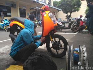 Halaman Polres Situbondo Jadi Bengkel Dadakan