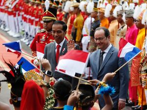 Jokowi Terima Kunjungan Presiden Prancis di Istana