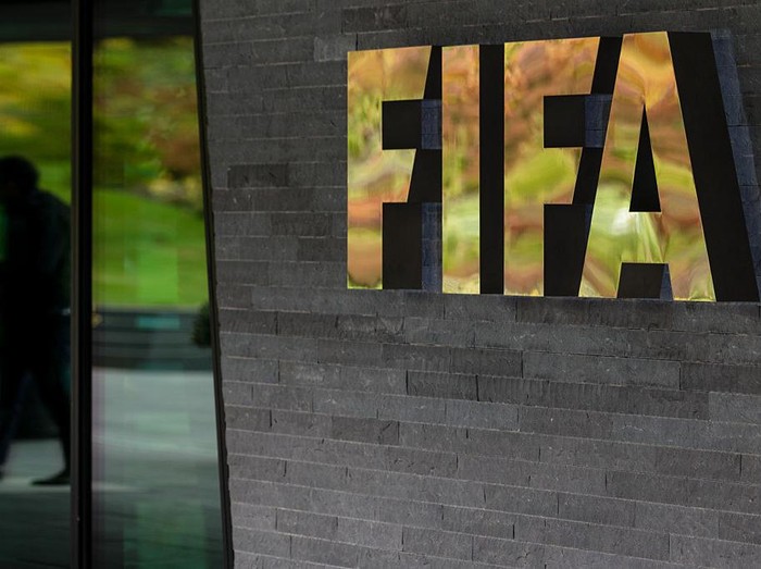 ZURICH, SWITZERLAND - OCTOBER 13: A FIFA logo next to the entrance during part I of the FIFA Council Meeting 2016 at the FIFA headquarters on October 13, 2016 in Zurich, Switzerland. (Photo by Philipp Schmidli/Getty Images)