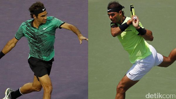 Federer Tantang Nadal di Final Miami Terbuka
