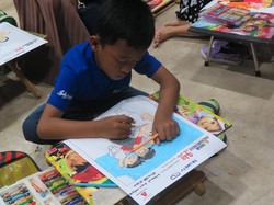 Pagi! Gemasnya Anak-anak Ramaikan Lomba Mewarnai di Hangout with All Stars