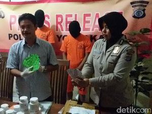 Polisi Tangkap 2 Pemuda dan Ribuan Butir Psikotropika di Yogya