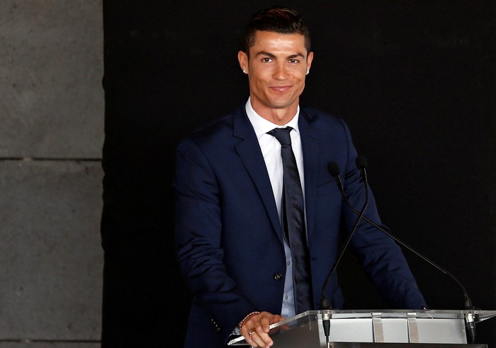 Real Madrid forward Cristiano Ronaldo attends the ceremony to rename Funchal airport as Cristiano Ronaldo Airport in Funchal, Portugal March 29, 2017. REUTERS/Rafael Marchante