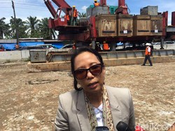 Bercucur Keringat, Begini Gaya Rini Soemarno Blusukan di Tol Medan-Binjai