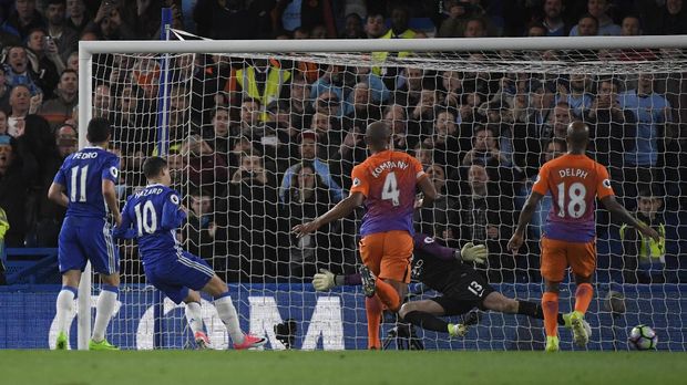 Hazard Dua Gol, Chelsea Kalahkan City