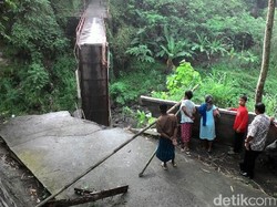 Jembatan Blongkeng Magelang Putus, Akses Warga Terganggu