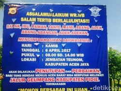 Gaya Polisi Aceh Umumkan Penutupan Jalan: Mohon Bersabar, Ini Ujian