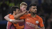 Namun, City mampu menyamakan skor berkat gol Aguero saat laga berusia 26 menit.Reuters / Toby Melville.