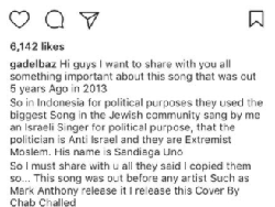 Penyanyi Yahudi Bicara soal Musik yang Mirip Lagu Anies-Sandi